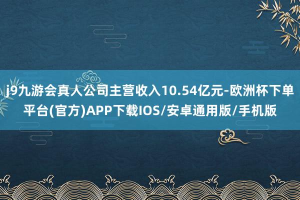 j9九游会真人公司主营收入10.54亿元-欧洲杯下单平台(官方)APP下载IOS/安卓通用版/手机版