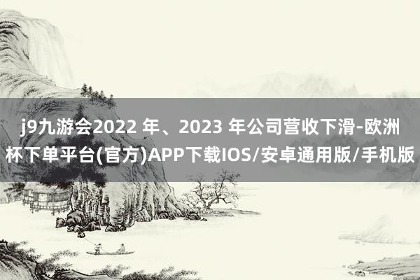 j9九游会2022 年、2023 年公司营收下滑-欧洲杯下单平台(官方)APP下载IOS/安卓通用版/手机版