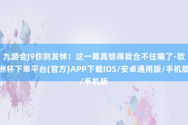 九游会J9你别发怵！这一幕真惊得我合不住嘴了-欧洲杯下单平台(官方)APP下载IOS/安卓通用版/手机版