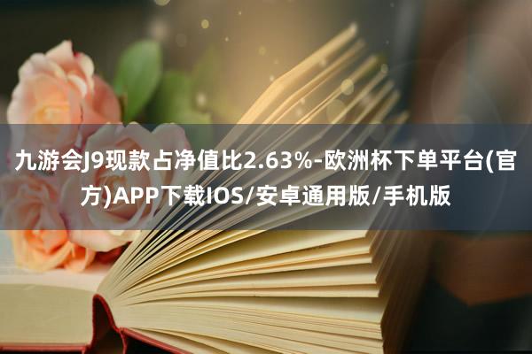 九游会J9现款占净值比2.63%-欧洲杯下单平台(官方)APP下载IOS/安卓通用版/手机版