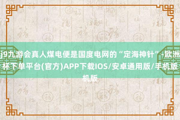 j9九游会真人煤电便是国度电网的“定海神针”-欧洲杯下单平台(官方)APP下载IOS/安卓通用版/手机版