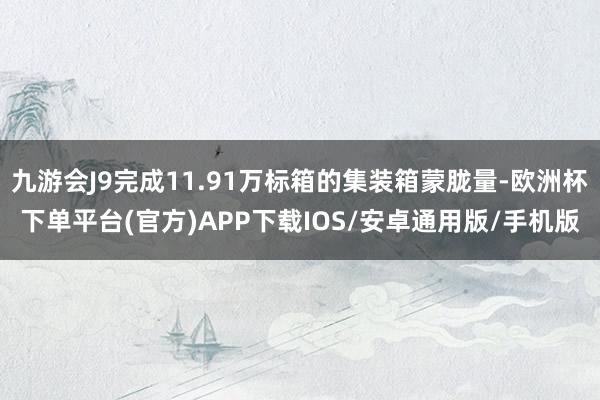 九游会J9完成11.91万标箱的集装箱蒙胧量-欧洲杯下单平台(官方)APP下载IOS/安卓通用版/手机版